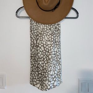 Grey Leopard Silk Skirt